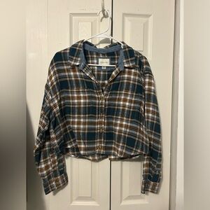 Women’s American Eagle Cropped Flannel
